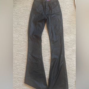 Leather flare pant